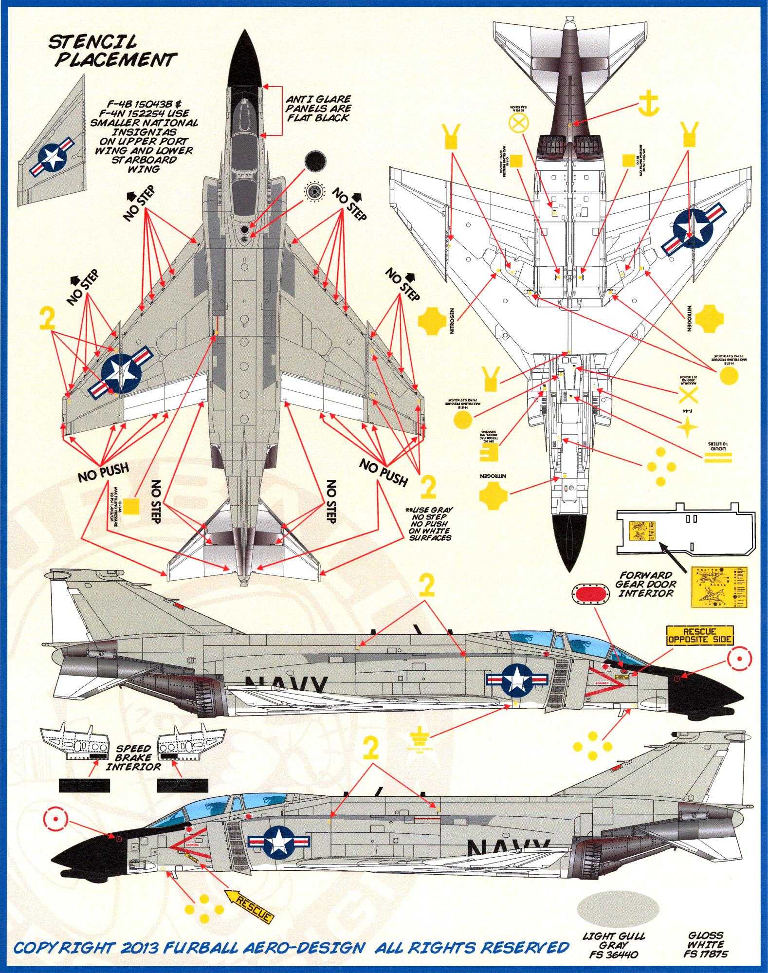 Furball Decals Mcdonnell Douglas F B N Phantom Ii Air Wing All